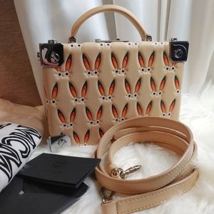 MCM Unisex Berlin Trunk Box STAR-EYED BUNNY SILVER